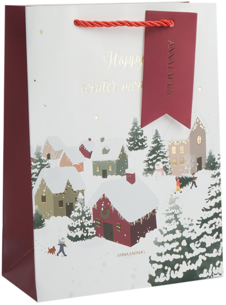 Изображение Пакет 18*24см бумажный Анна Лафарг снежный город Анна Лафарг , 1 шт
