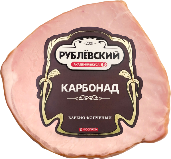 Изображение Мясо свиное сырокопченое Рублевский карбонад Рублевский МПЗ в/у, 300 г