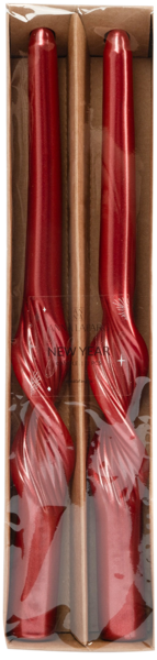 Изображение Свеча 25см красная Анна Лафарг витая Гуанчжоу Кухенленд п/у, 2 шт