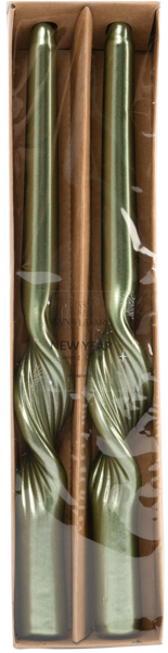 Изображение Свеча 25см зеленая Анна Лафарг витая Гуанчжоу Кухенленд п/у, 2 шт