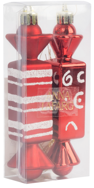 Изображение Подвеска 12см пластик Анна Лафарг конфета красная Гуанчжоу Кухенленд , 2 шт