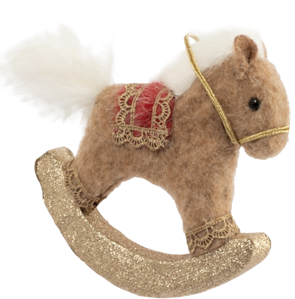 Изображение Подвеска 17см пластик Анна Лафарг лошадка бежевая Гуанчжоу Кухенленд , 1 шт