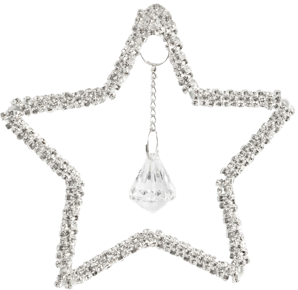 Изображение Подвеска 10см пластик Анна Лафарг звезда серебристая Анна Лафарг , 1 шт