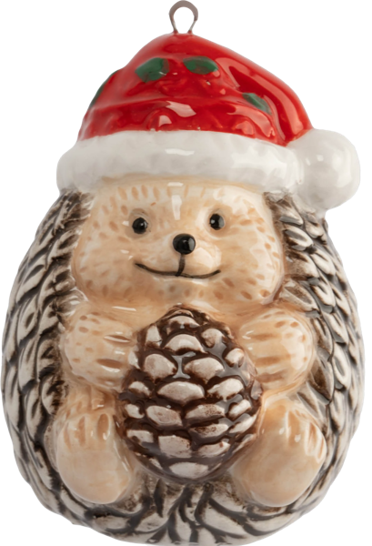 Изображение Подвеска 8см керамика Анна Лафарг ежик с шишкой Гуанчжоу Кухенленд , 1 шт