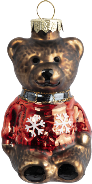 Изображение Подвеска 10см стекло Анна Лафарг мишка в свитере Анна Лафарг , 1 шт