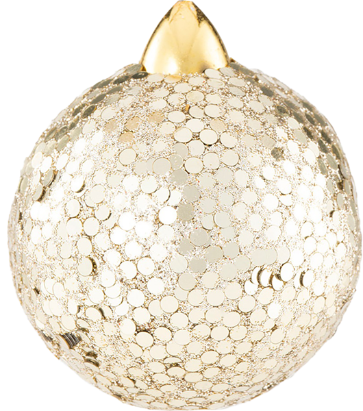 Изображение Шар 6см пластик Анна Лафарг шампань с пайетками Арт Фондю , 1 шт