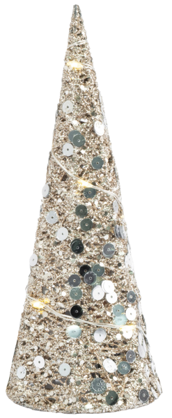 Изображение Елка 20см с подсветкой Анна Лафарг конус шампань Мэйчжоу Синьи , 1 шт