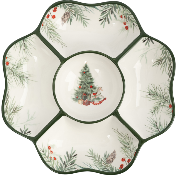 Изображение Менажница 25см 5 отсеков Анна Лафарг фестиваль елка Гуанчжоу Кухенленд кор, 1 шт