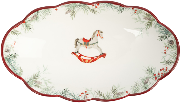 Изображение Блюдо 31*18см Анна Лафарг фестиваль лошадка Гуанчжоу Кухенленд кор, 1 шт
