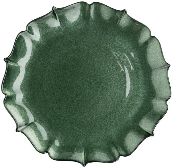 Изображение Тарелка 28см обеденная Анна Лафарг севилья зеленая стекло Арджа Джам , 1 шт