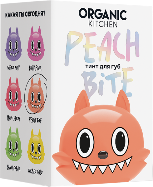 Изображение Тинт брелок для губ Органик китчен тон 2 персик Натура сиберика к/у, 15 мл