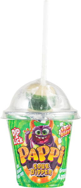 Изображение Карамель на палочке Пэппи с кислым порошком Сечен Фуд п/б, 39 г