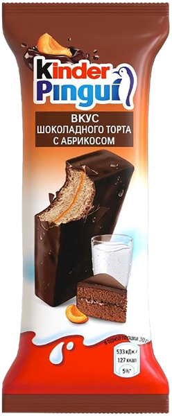 Изображение Пирожное бисквитное Киндер пингви абрикос Ферреро м/у, 30 г