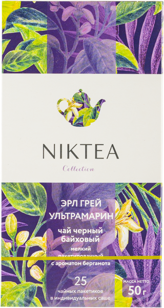 Изображение Чай в пакетиках Никти эрл грей ультрамарин Мал ком кор, 25*2 г