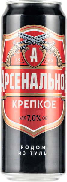 Изображение Пиво светлое Лагер 7,0% Арсенальное крепкое Балтика ПК ж/б, 0,45 л