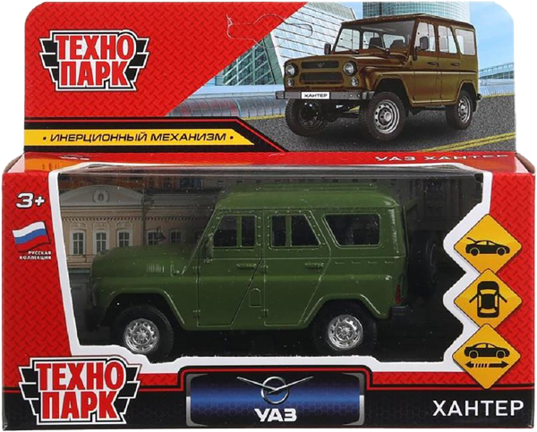 Изображение Машина 12см инерционная Технопарк уаз хантер Хуада Той к/у, 1 шт