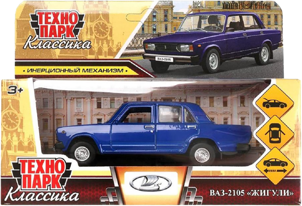 Изображение Машина 12см инерционная Технопарк лада ваз 2105 1997 Хуада Той к/у, 1 шт