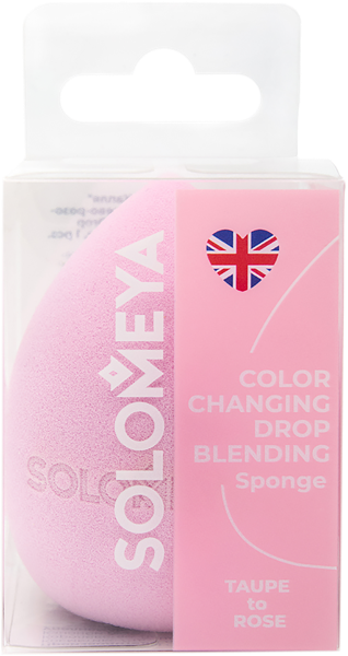 Изображение Спонж для макияжа Соломия капля меняющий цвет Соломия п/у, 1 шт