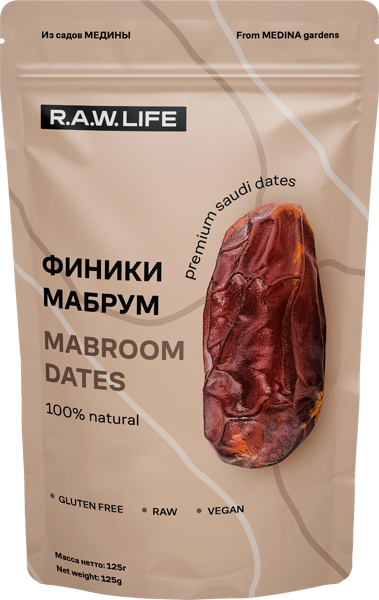 Изображение Финики сушеные Рав лайф мабрум РоуЛайф м/у, 125 г