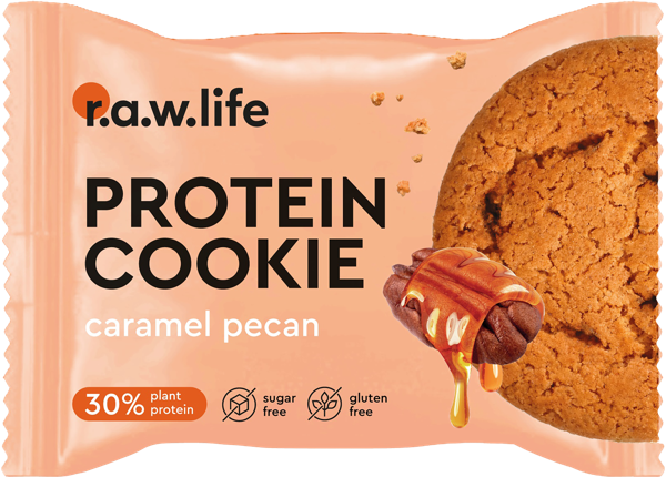 Изображение Печенье протеиновое Рав лайф карамельный пекан РоуЛайф м/у, 37 г