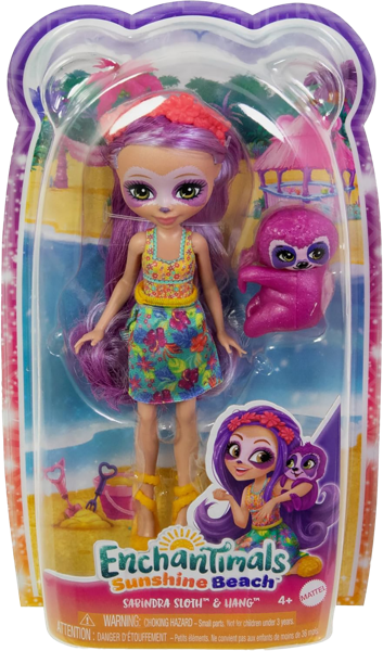 Изображение Кукла 15см Инчантималс сабиндра ленивец Маттэл п/у, 1 шт