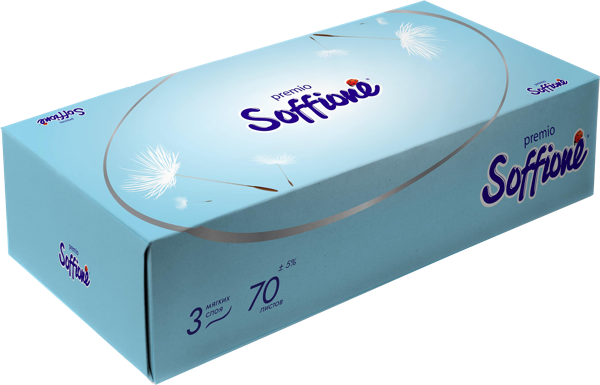 Изображение Салфетки 3х слойные Соффионе косметические Архбум к/у, 70 шт