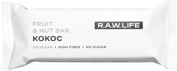 Изображение Батончик фруктово-ореховый Рав лайф кокос РоуЛайф м/у, 47 г