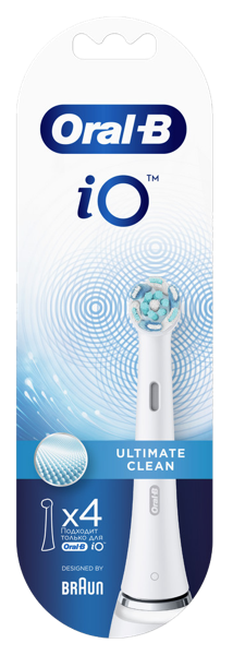 Изображение Насадка для электро щетки Орал-би io ультимейт клин черная Проктер Энд Гэмбл п/у, 4 шт