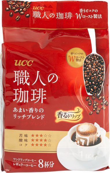 Изображение Кофе в дрип-пакетах ЮСиСи рич бленд Юшима Кофе Компани м/у, 8*7 г