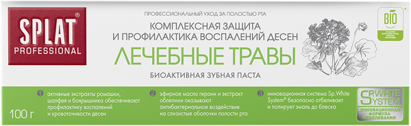 Изображение Зубная паста для чувст десен Сплат Профешнл лечебные травы Органик фармасьютикалз ОО к/у, 100 г
