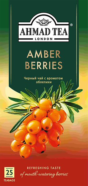 Изображение Чай черный в пакетиках Ахмад Ти янтарные ягоды СДС-Фудс кор, 25*1,8 г