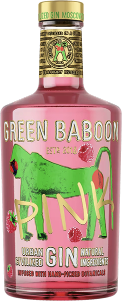 Изображение Джин 40% Грин Бабун пинк Новабев Групп с/б, 0,5 л