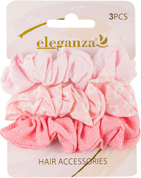 Изображение Резинка для волос 4см Элеганза тканевая розовая Купман Интернэшнл к/у, 3 шт