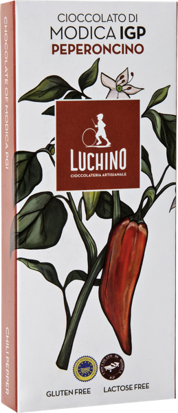 Изображение Шоколад темный 50% Лучино из Модики с перцем Чили Лучино кор, 100 г