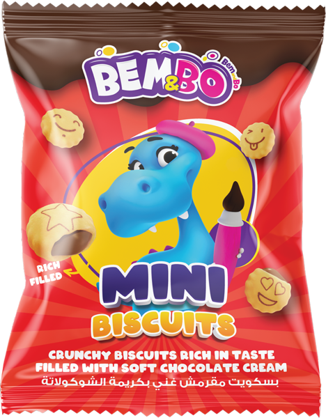 Изображение Печенье с начинкой Бембо шоколад мини френдс Глобал м/у, 15 г