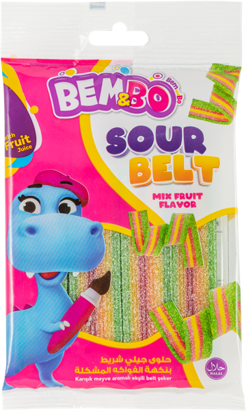 Изображение Мармелад жевательный Бембо фруктовые ленты кислый Глобал м/у, 70 г