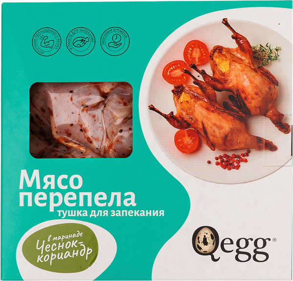 Изображение Птица в маринаде охлажденное Кьюэгг тушка перепела чеснок кор Угличская ПФ в/у, 500 г