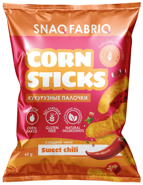 Изображение Чипсы кукурузные без глютена Снэк фабрик сладкий чили Фитнес Фуд м/у, 60 г