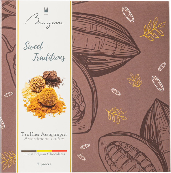 Изображение Трюфели шоколадные Брюйер пралине 9 конфет Брюйер кор, 115 г