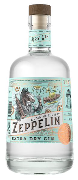 Изображение Джин 0.47 Цеппелин экстра драй Фортуна ЛВЗ с/б, 0,5 л