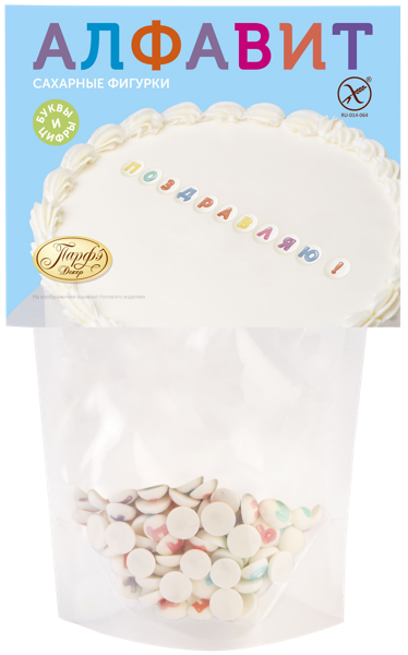 Изображение Декор сахарный Парфэ алфавит Топ Продукт м/у, 20 г