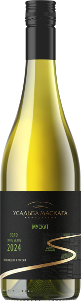 Изображение Вино белое сухое Мускат соло 2024 Усадьба Маскага с/б, 0,75 л