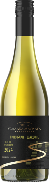 Изображение Вино белое сухое Пино Блан Шардоне бленд 2024 Усадьба Маскага с/б, 0,75 л
