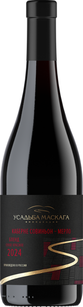 Изображение Вино красное сухое Каберне Совиньон Мерло бленд 2024 Усадьба Маскага с/б, 0,75 л