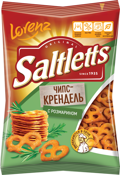 Изображение Крендельки соленые Лоренц с розмарином Лоренц м/у, 70 г