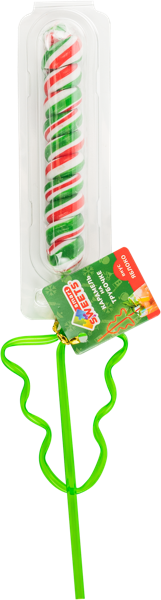 Изображение Карамель на трубочке Сладкая сказка елочка клубника яблоко Сладкая сказка м/у, 42 г