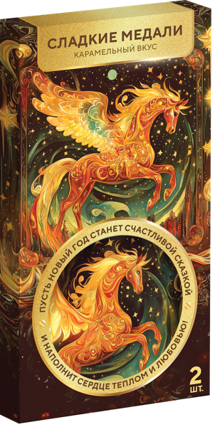 Изображение Шоколад медали Сладкая сказка символ года конь 2*21 Сладкая сказка кор, 42 г
