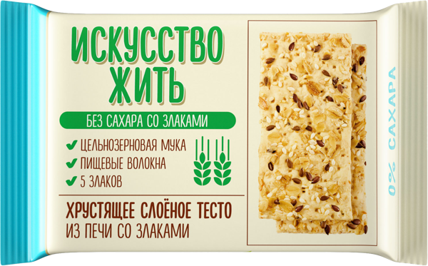 Изображение Хлебцы без сахара Искусство Жить Слоеный десерт со злаками Полет м/у, 200 г