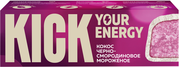 Изображение Батончик кокосовый без сахара Кик мороженое смородина Фуд Революшн кор, 45 г