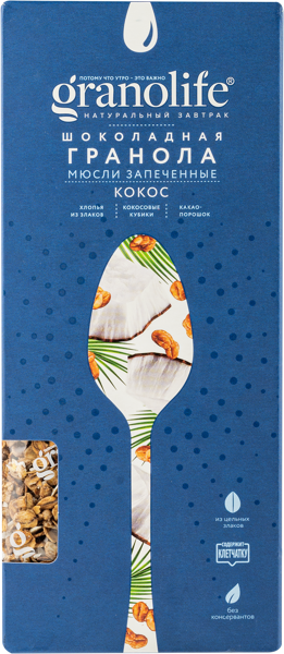 Изображение Гранола Гранолайф шоколад кокос Гранолайф кор, 400 г